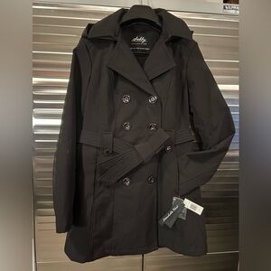 Sebby Collection  Coat Women M Soft Shell Water Resistant Wind Proof BLACK New!